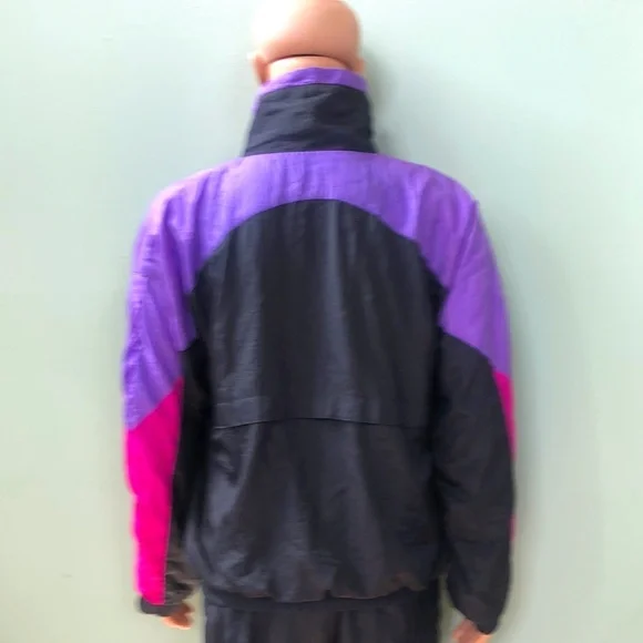 GIVENCHY Size XL Black/Purple/Magenta Athletic Wear/Jacket & Pants w/COA